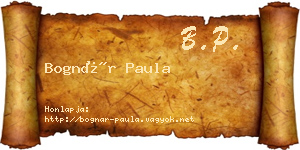Bognár Paula névjegykártya